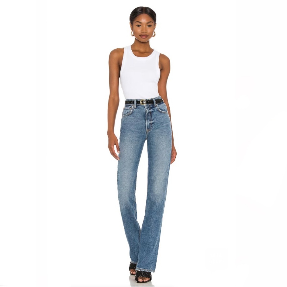 GRLFRND Blue Straight Leg Jeans